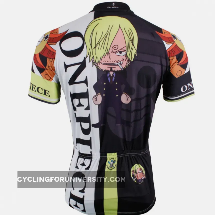 ONE PIECE Series Pirates Vinsmoke Sanji Men's Cycling Jersey Team Jacket Leisure T-shirt Summer Spring Autumn Clothes Sportswear Anime Animation Manga NO.406
