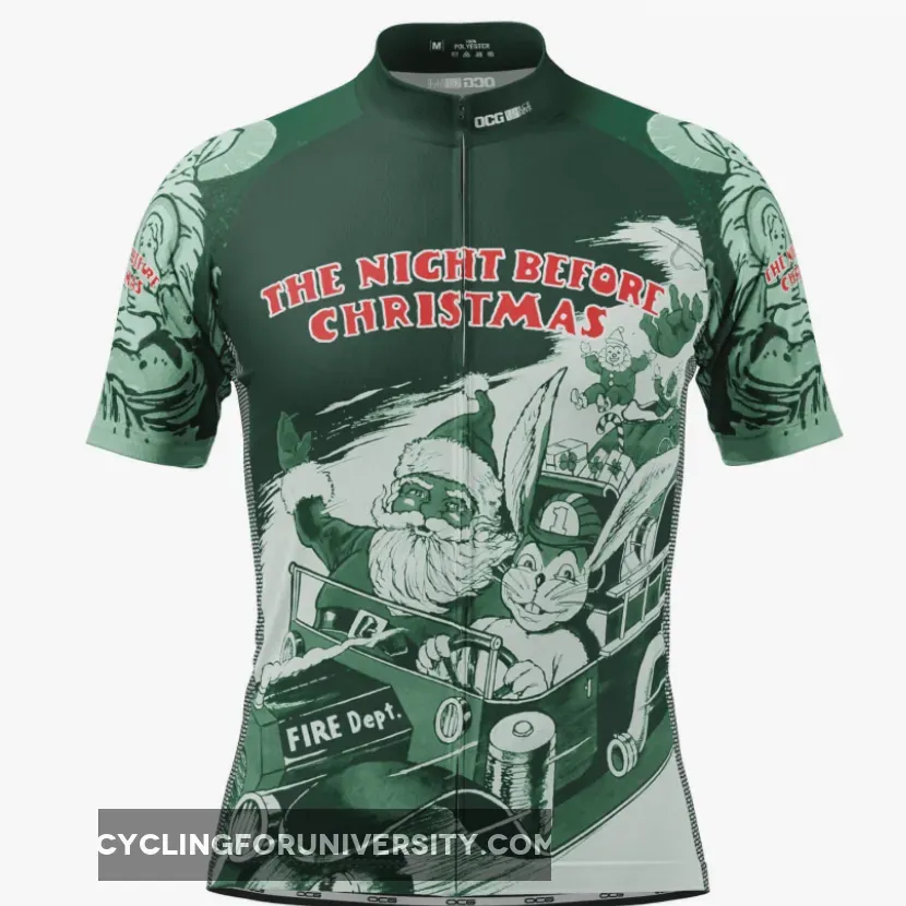 Men's Night Before Christmas Short Sleeve Cycling Jersey