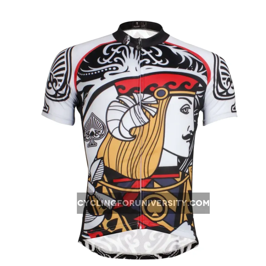 ILPALADINO Poker Face Playing Card Spades Jack Men's Biking Cycling Jersey Artistic Pattern Clothes Comfortable Bike Shirt Face Cards Court Cards NO.639