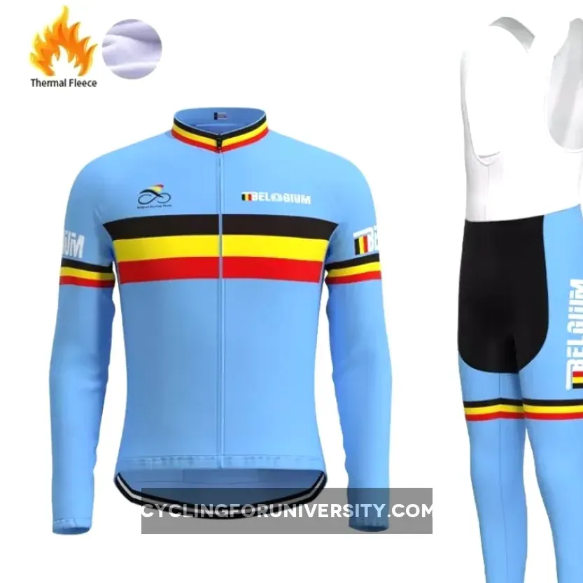 Belgium Team Thermal Fleece Winter Cycling Set Outlet