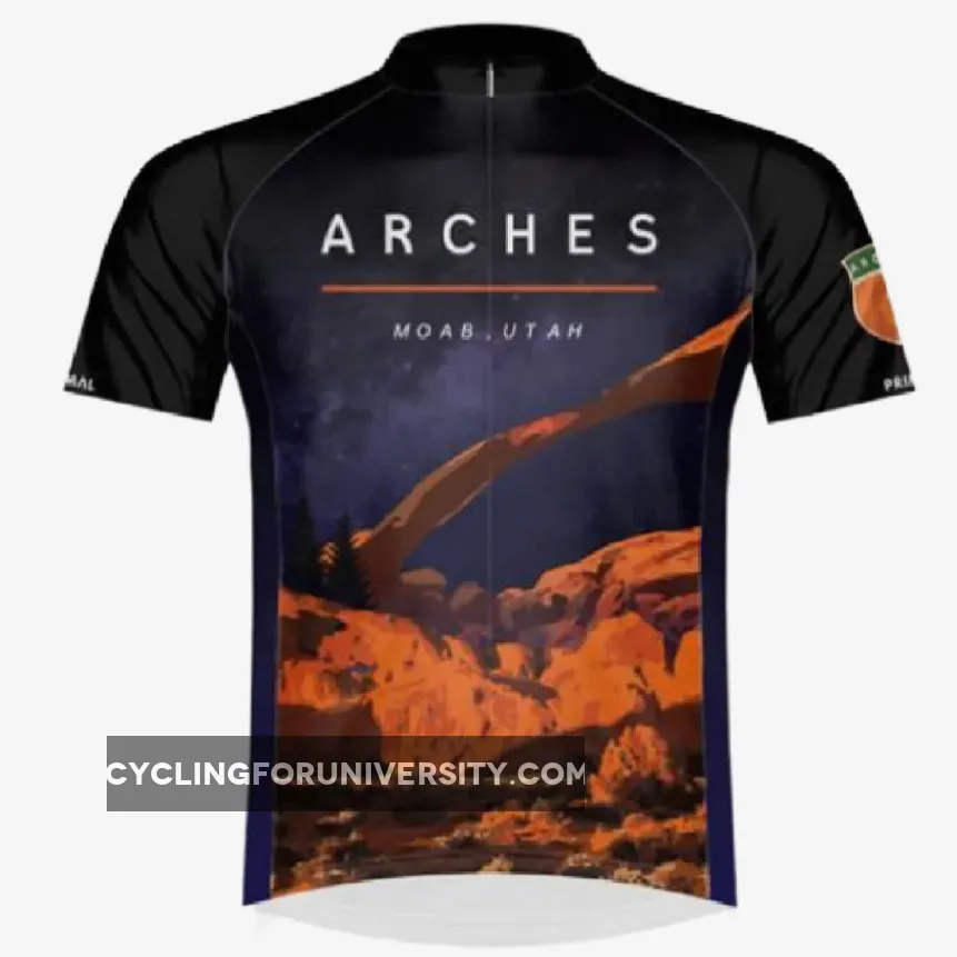 Primal Wear Arches National Park Moab Utah Full Zip Short Sleeve Sport Cycling Jersey Biking Arches National Park ARCSJ20M_M