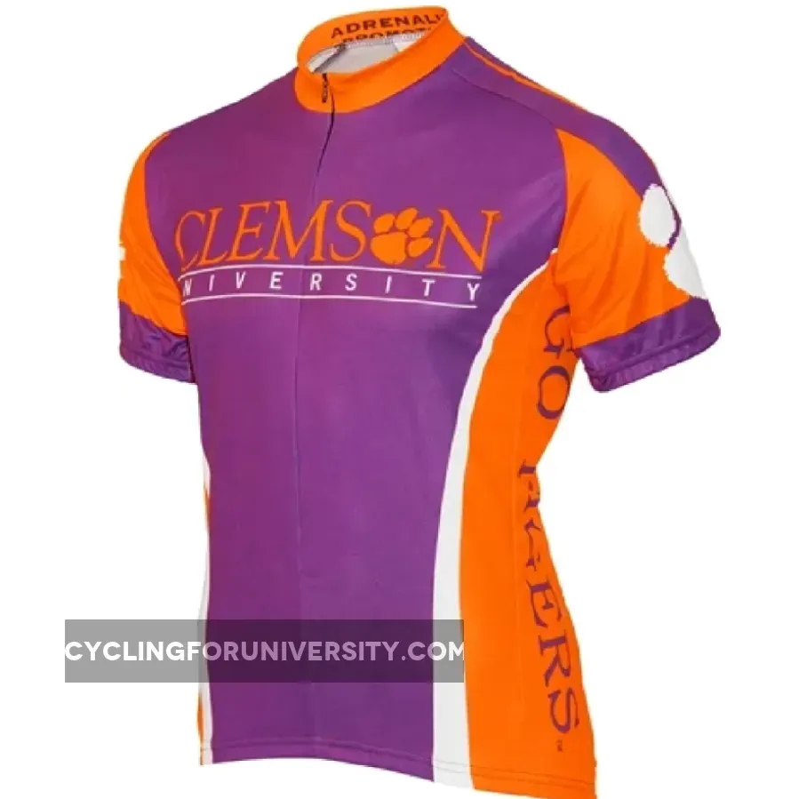 Adrenaline Promo Clemson University Tigers College 3/4 zip Men's Cycling Jersey