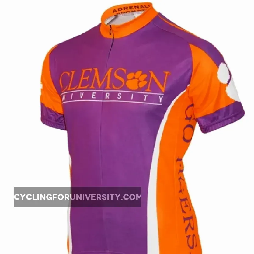 Adrenaline Promo Clemson University Tigers College 3/4 zip Men's Cycling Jersey