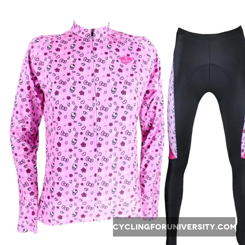 HELLO KITTY Princess Women's Cycling Suit/Jersey T-shirt Summer Pink Kit NO.081