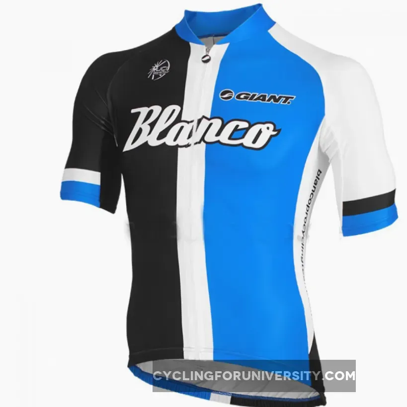 2013 Blanco Giant pro cycling team Short sleeve Cycle jersey