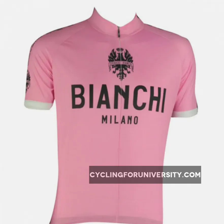 Bianchi Pride Celeste Pink classic Jersey Short Sleeve