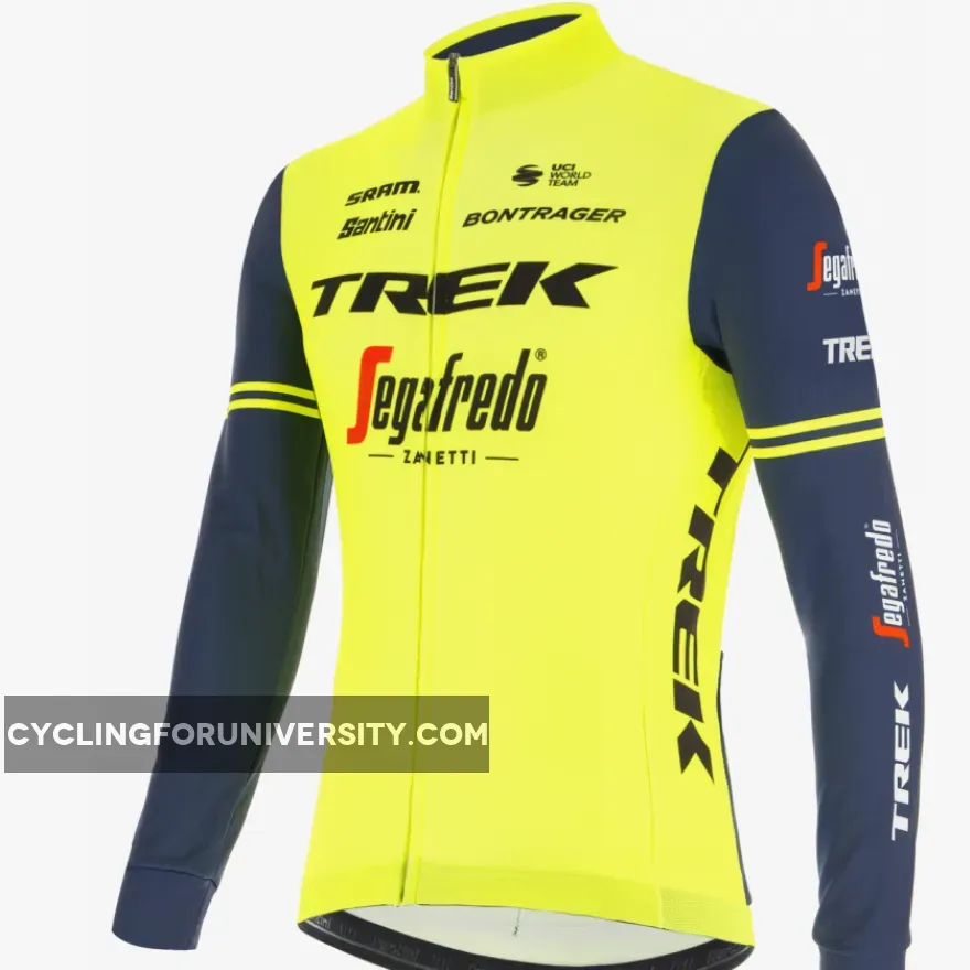 2021 Trek Segafredo Yellow Training Fluo Long Sleeve Jersey, TRE21L2
