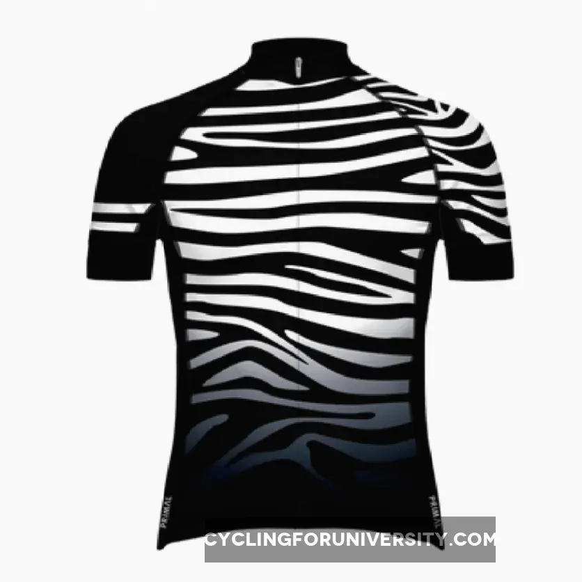 Primal Wear Zebra Men's Full Zip Evo 2.0 Slim Fit Racing Cycling Jersey / Zebra Cycling Jersey