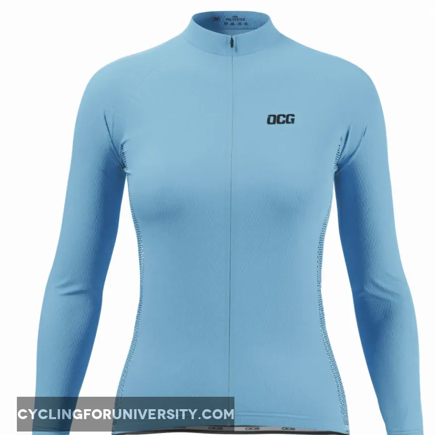 Women's Plain Color Block Long Sleeve Cycling Jersey To Buy