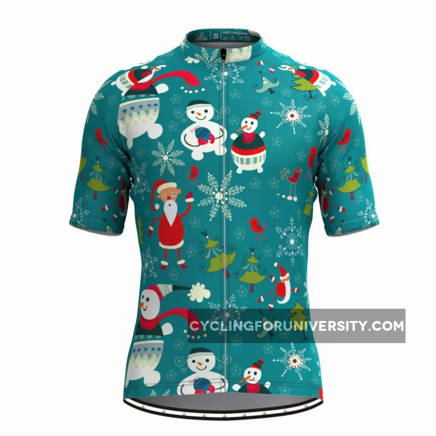 Santa Snowman Short Sleeve Cycling Jersey To Buy