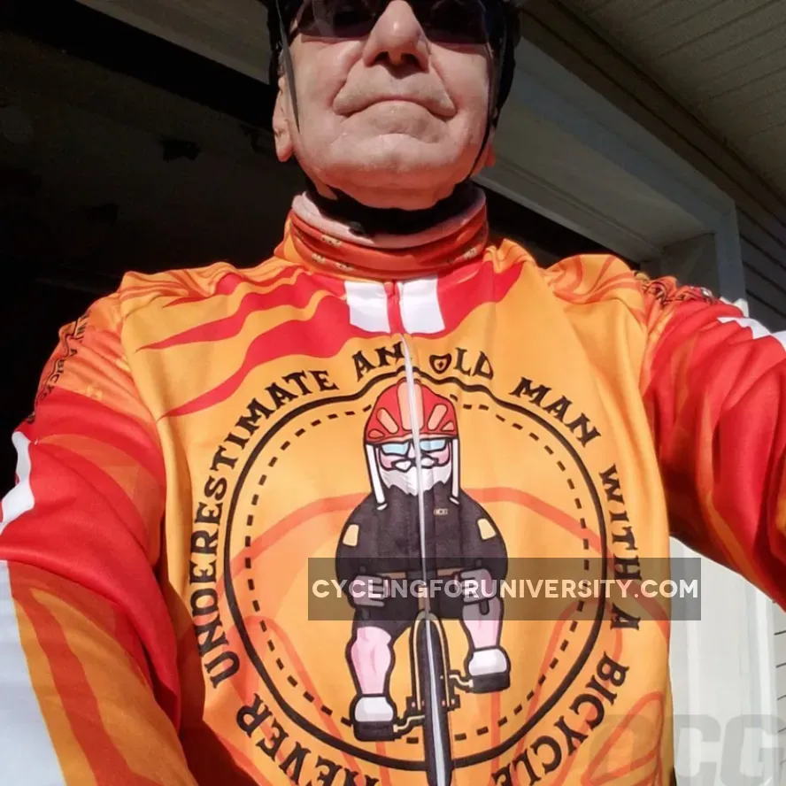 Men's Never Underestimate Old Man Bicycle Short Sleeve Cycling Kit