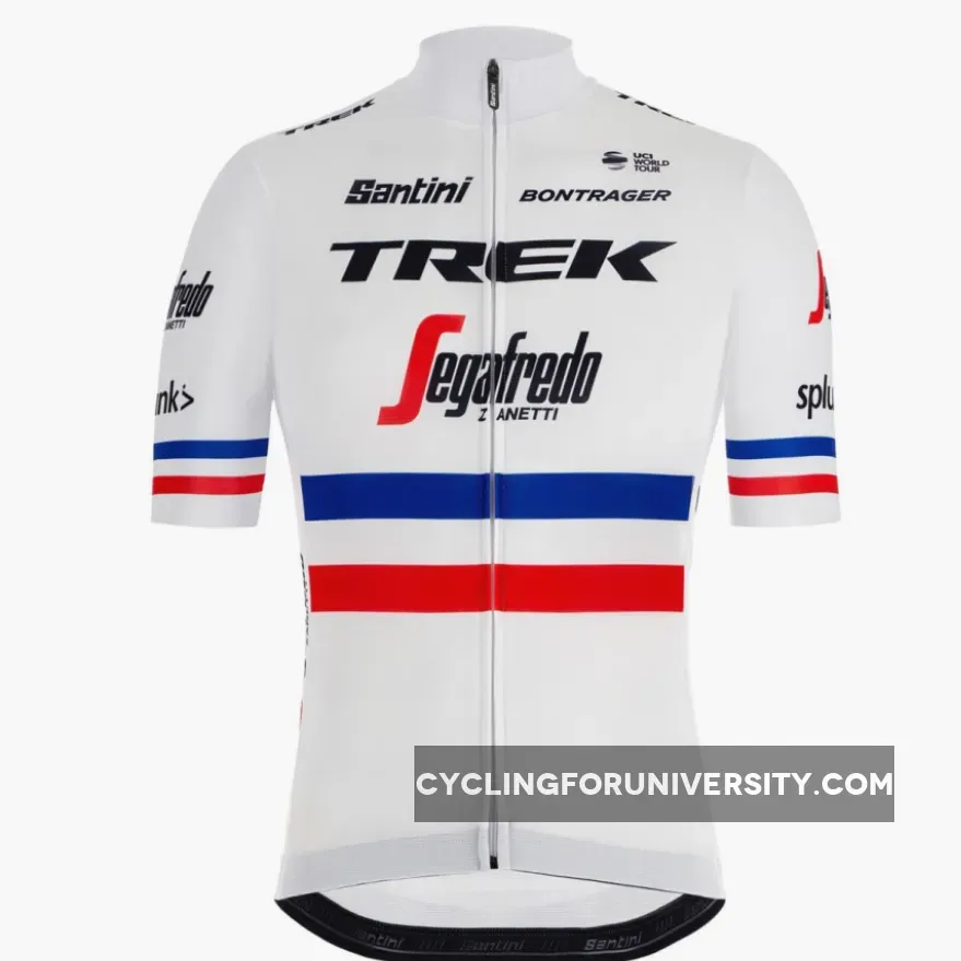 2019 Team TREK - SEGAFREDO french champion Short Sleeve cycling Jersey bike clothing Cycle apparel Shirt