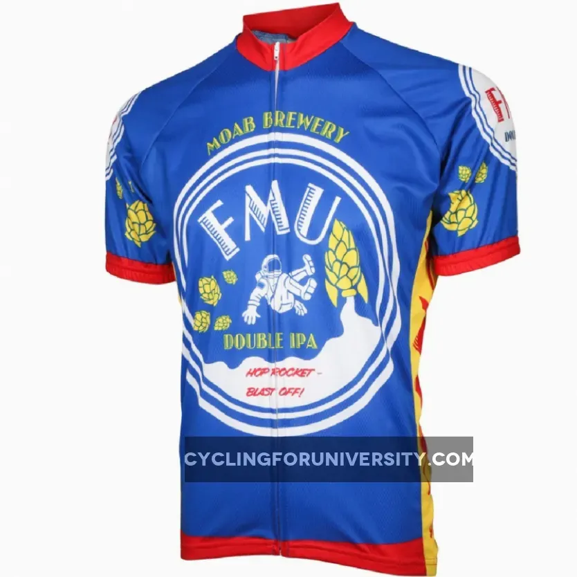 Moab Brewing FMU Double IPA Short sleeve full zip men's cycling jersey Rocketmed
