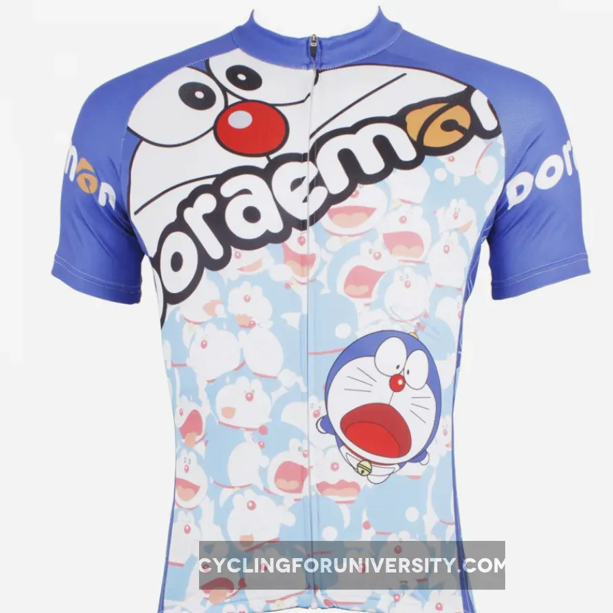 Ilpaladino Doraemon Cartoon World Men's Cycling Jersey/Suit Bike Shirt Black Breathable Quick Dry Apparel Outdoor Sports Gear Professional Cyclist Tights NO.530
