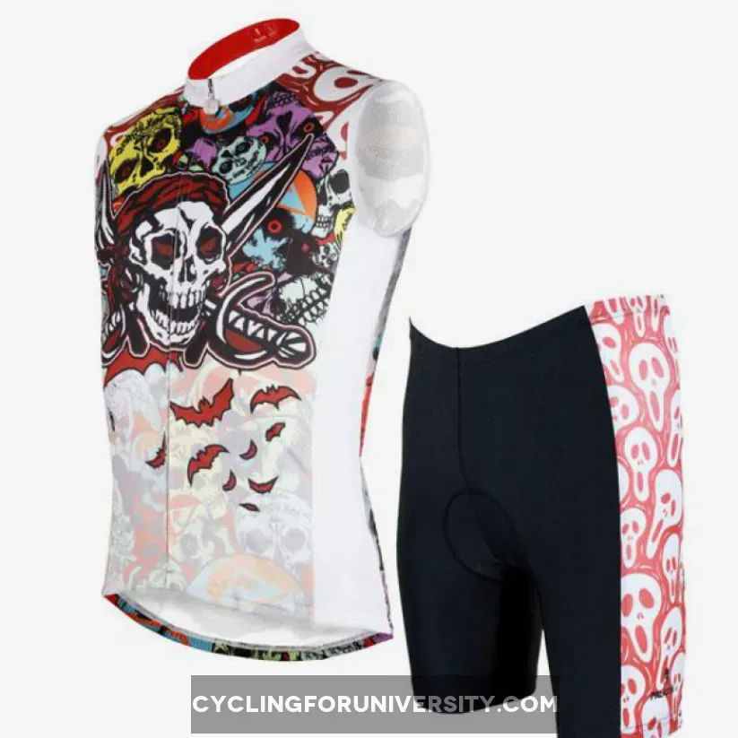 Skull Men's Cycling Sleeveless Summer Jersey NO. W088