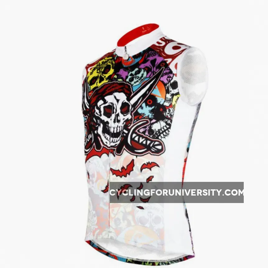 Skull Men's Cycling Sleeveless Summer Jersey NO. W088