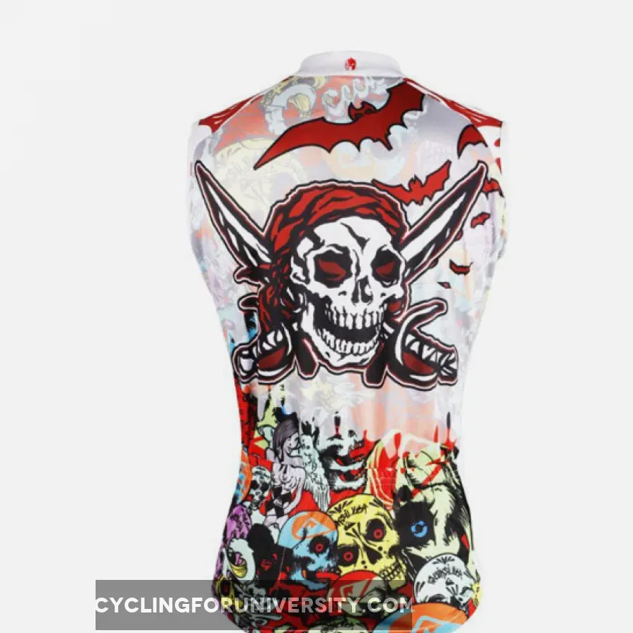 Skull Men's Cycling Sleeveless Summer Jersey NO. W088