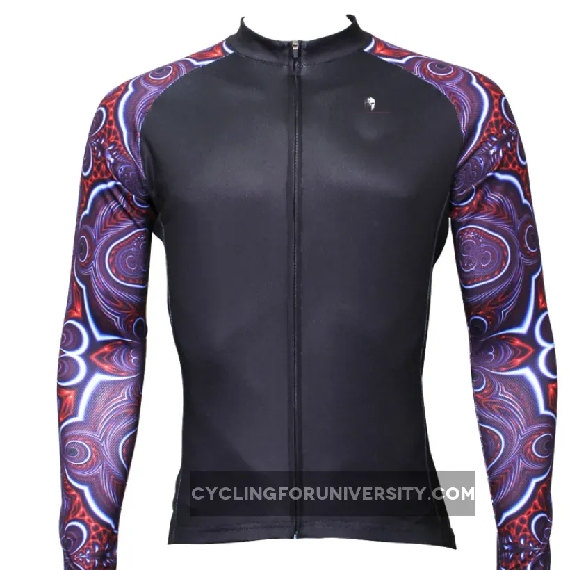 Mystery Cool Graphic Arm Men's Cycling Long-sleeve Black Jerseys NO.367