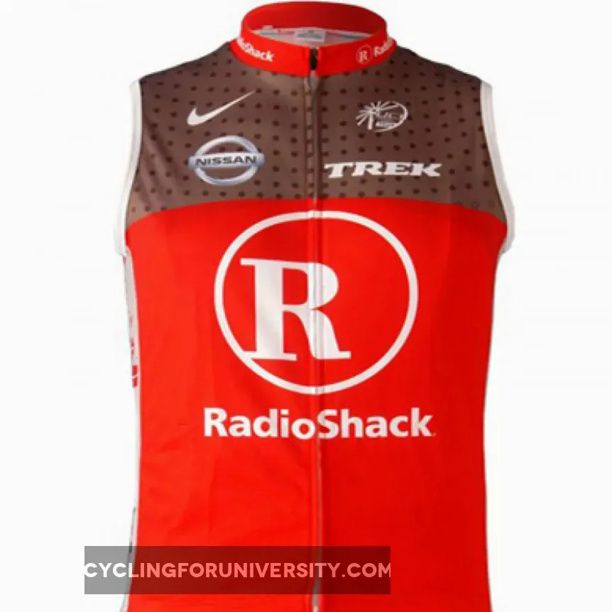 Team RadioShack Cycling Thermal Sleeveless Vest RED Outlet