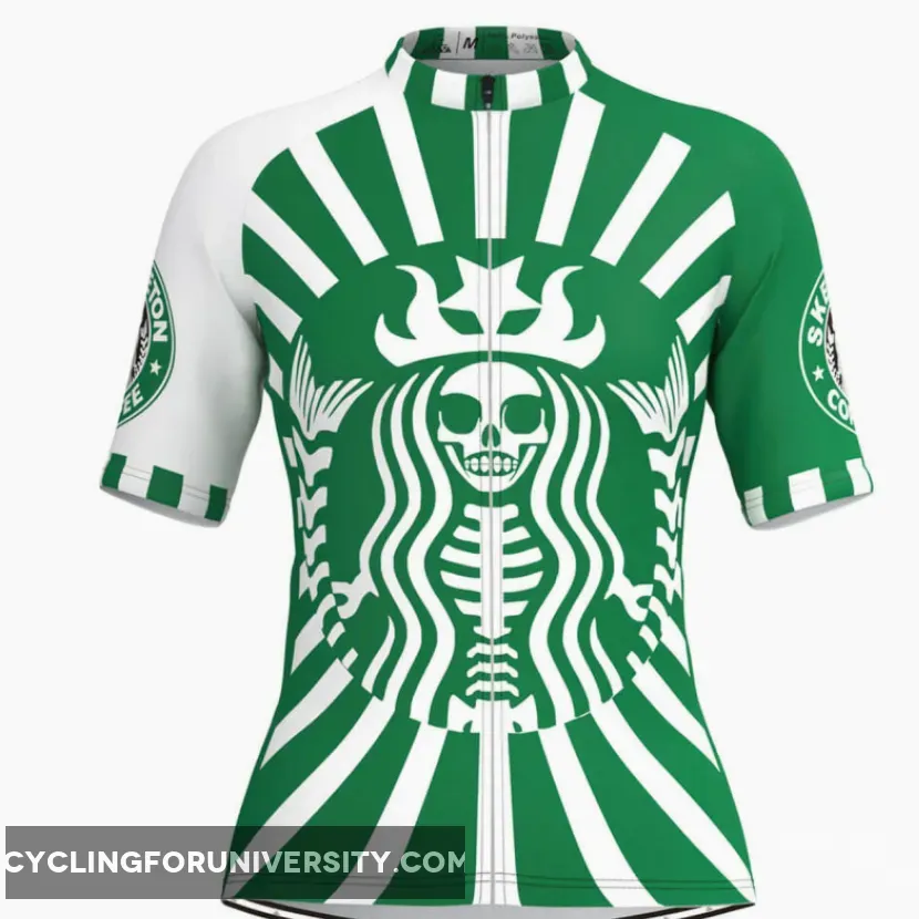 Skeletonbucks Coffee Short Sleeve Women's Cycling Jersey