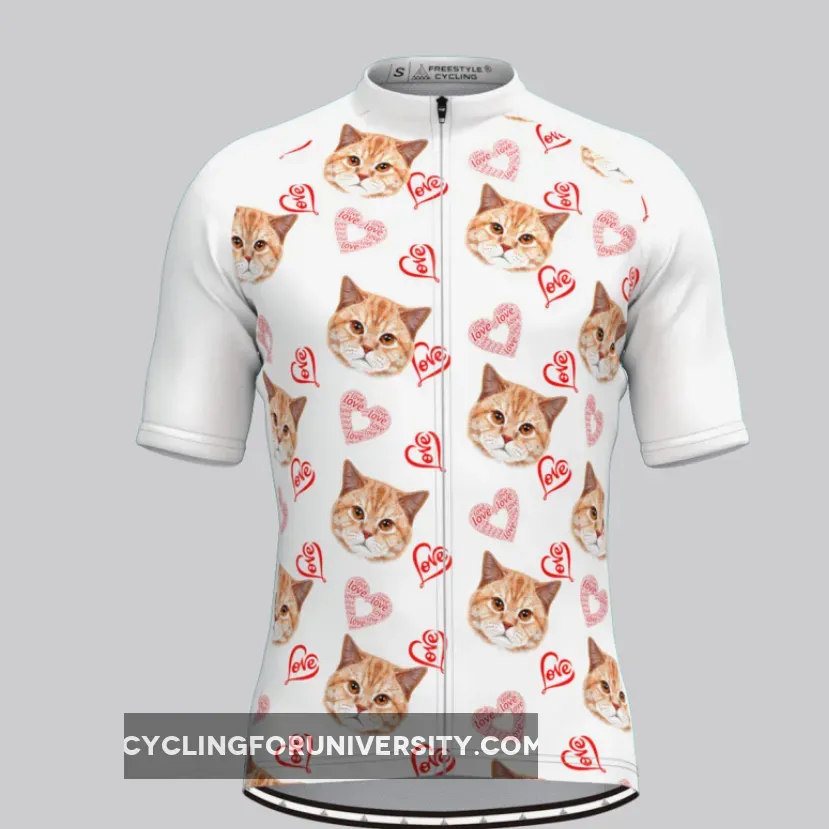Custom Cat Face V4 Men's Jersey-White New Releases