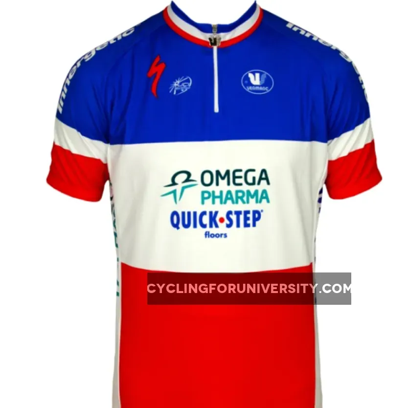 OMEGA PHARMA-QUICKSTEP French Time Trial Champion 2011/12 Vermarc professional cycling team - Cycling Jersey Short Sleeve