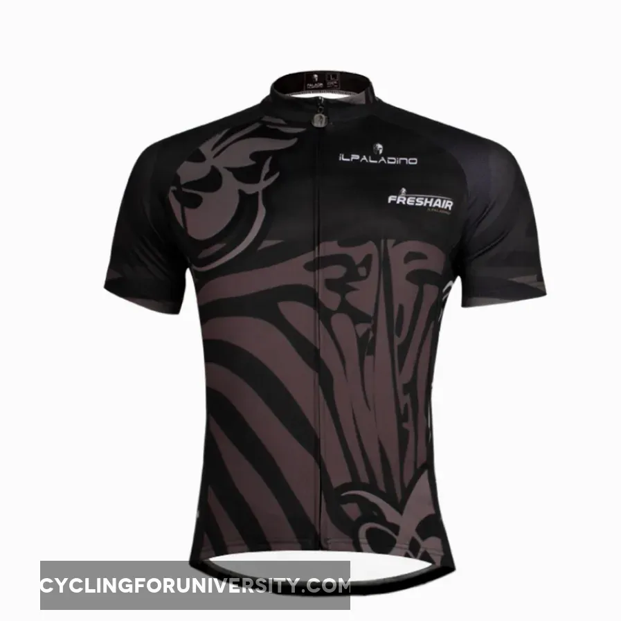 Black Cool Jersey Men's Short-Sleeve Summer Shirt NO.682