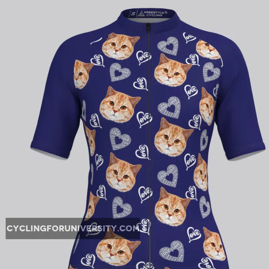 Custom Pup Face V4 Women's Jersey-Purple Restock