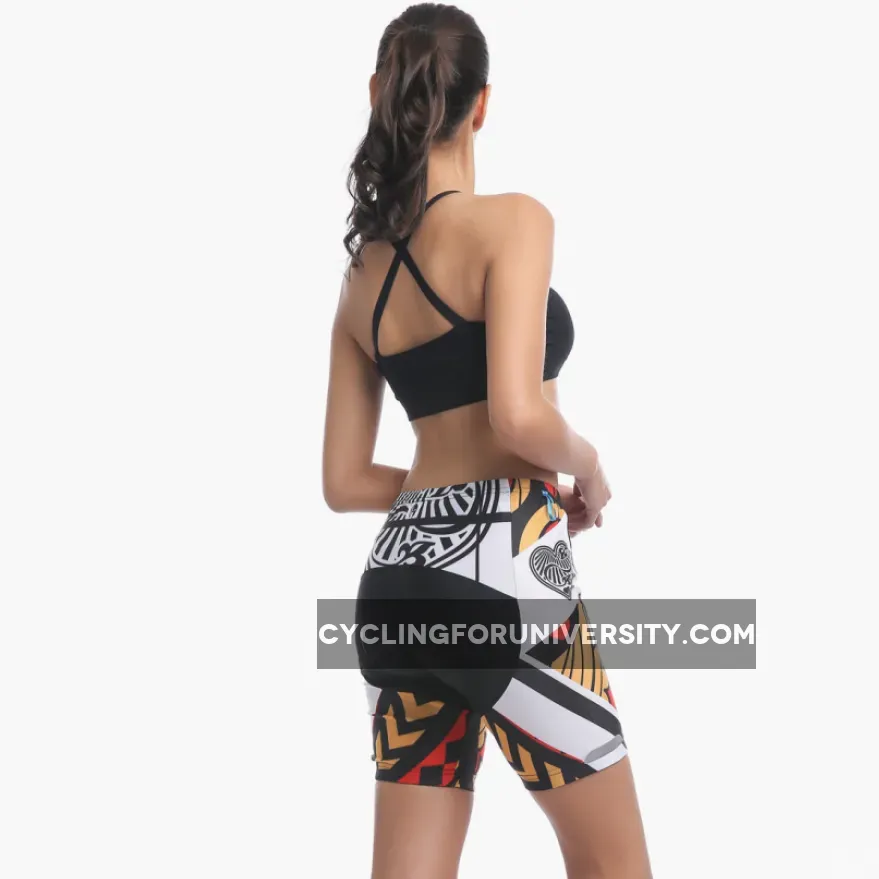 Women's Cycling Padded Shorts UPF 50+ Poker pattern Cycling Shorts 641
