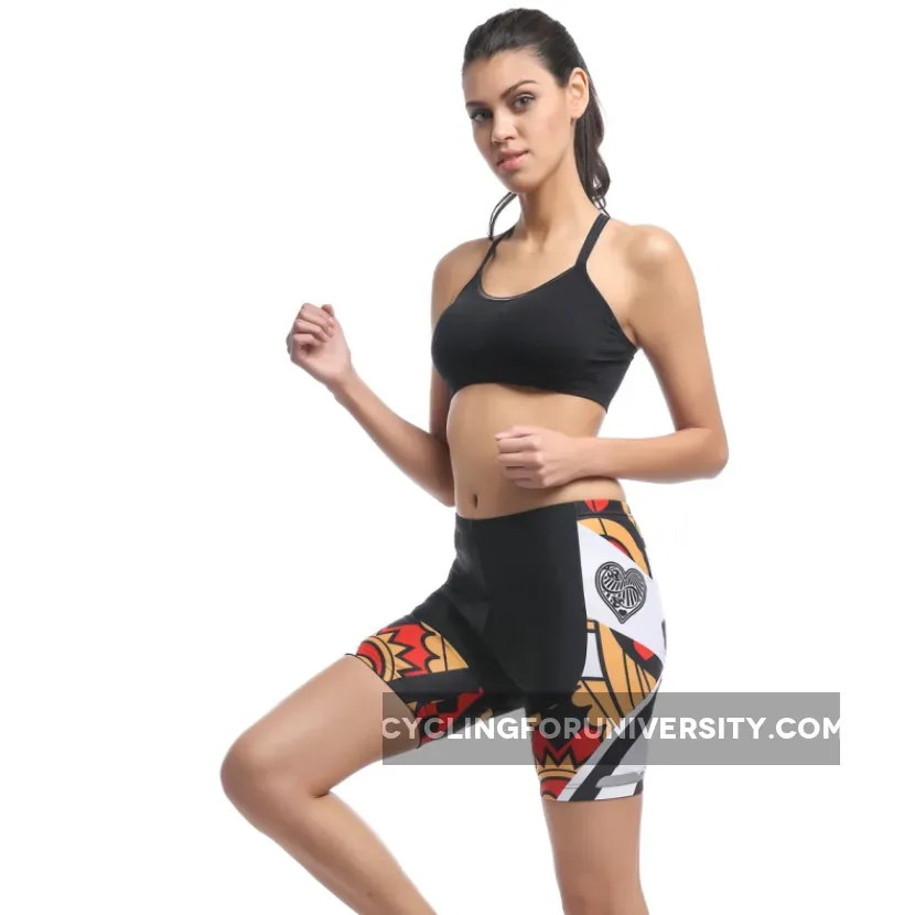 Women's Cycling Padded Shorts UPF 50+ Poker pattern Cycling Shorts 641