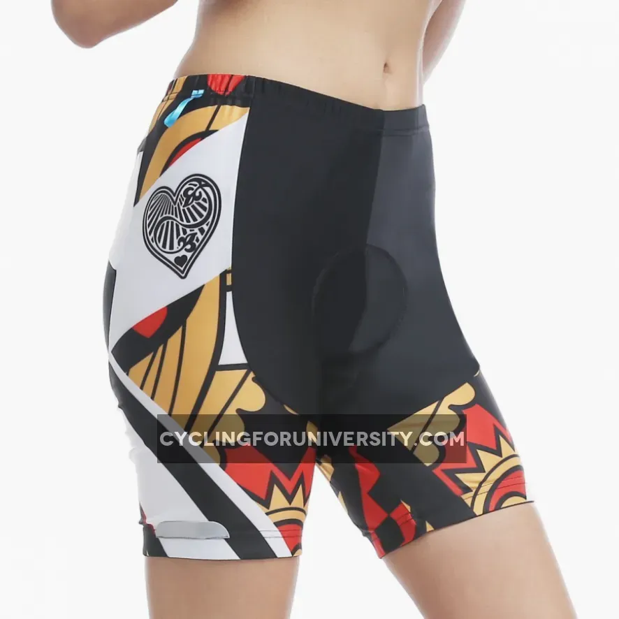 Women's Cycling Padded Shorts UPF 50+ Poker pattern Cycling Shorts 641