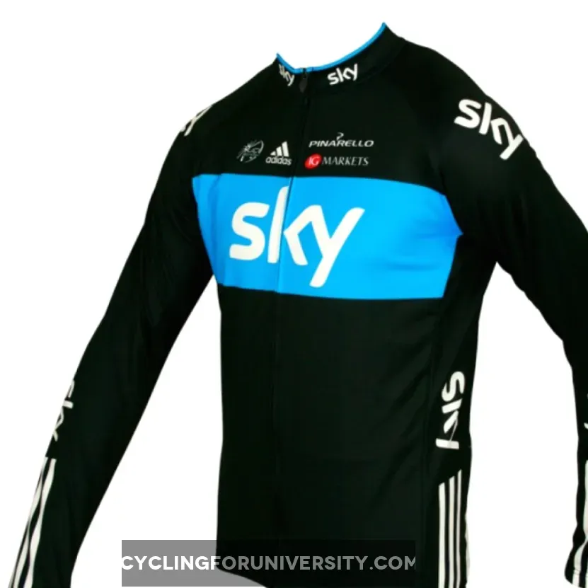 SKY 2012 PRO CYCLING Radsport-Profi-Team -Winter Fleece Long Sleeve Jersey