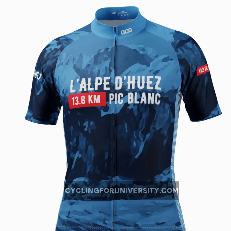 Men's L'Alpe d'Huez Epic Climbs Short Sleeve Cycling Jersey, Alpe D Huez Cycling Climb