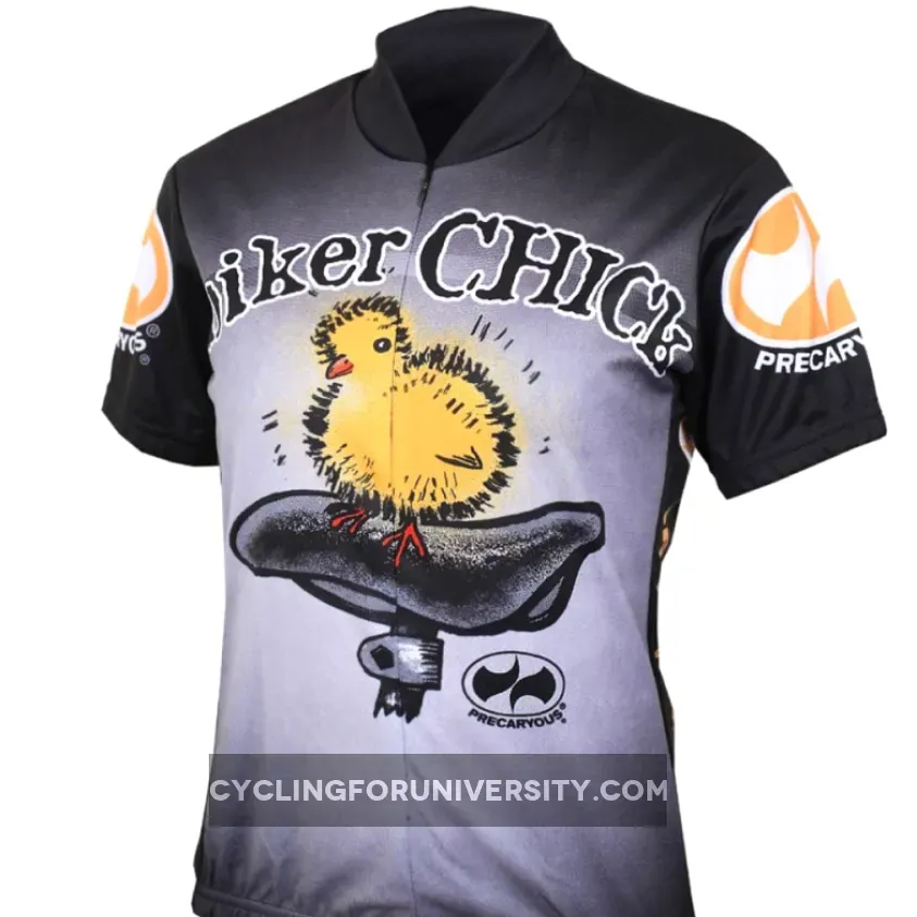 Biker Chick Women's Short sleeve Half zip cycling jersey Black