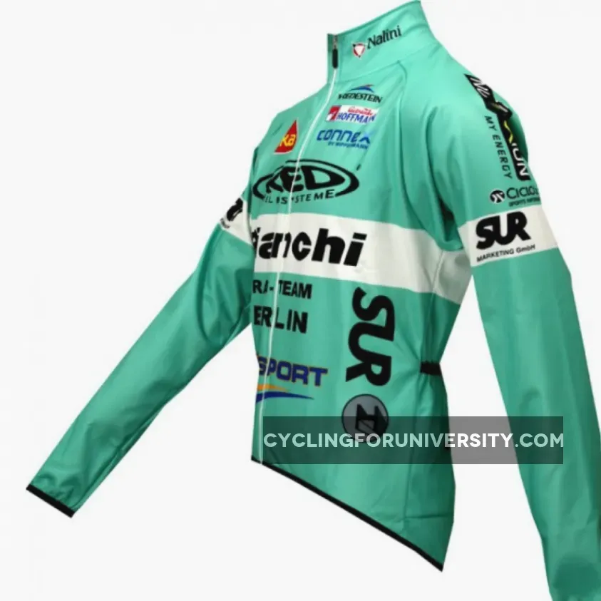 Bianchi Berlin 2010 Nalini Radsport-Profi-Team Winter Fleece Long sleeve cycling jersey jacket