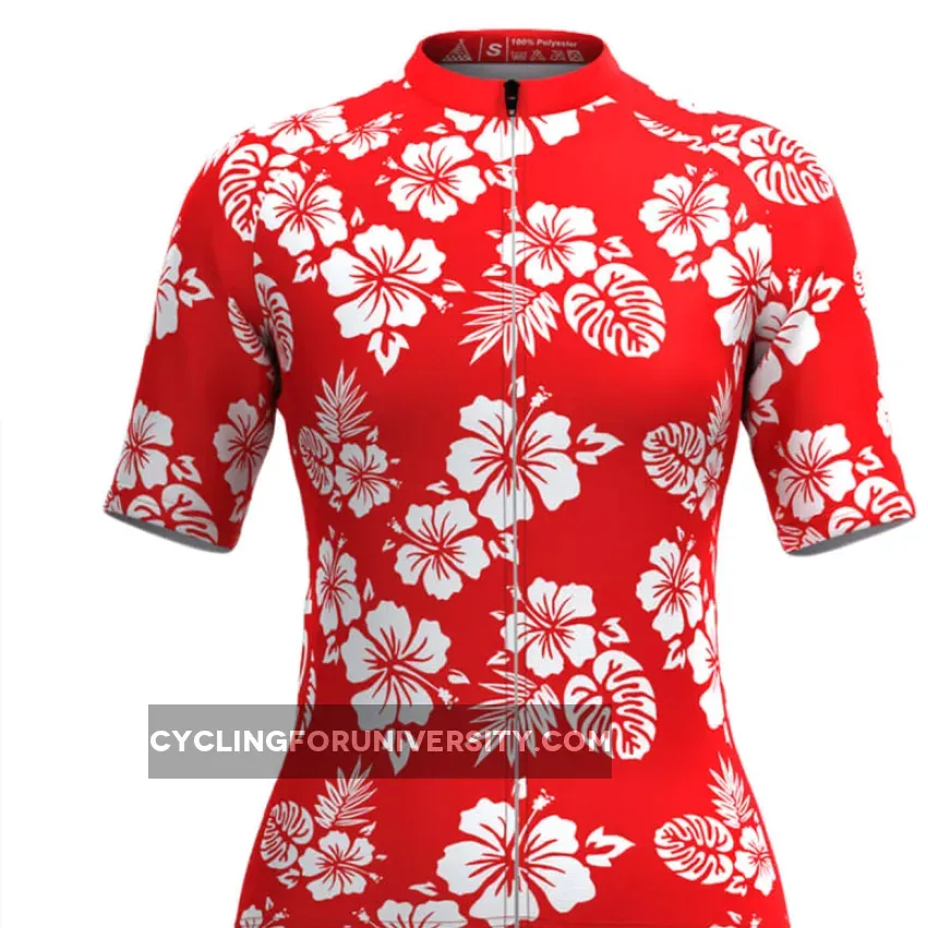 Women's Hawaiian Cycling Jersey - Red Restock