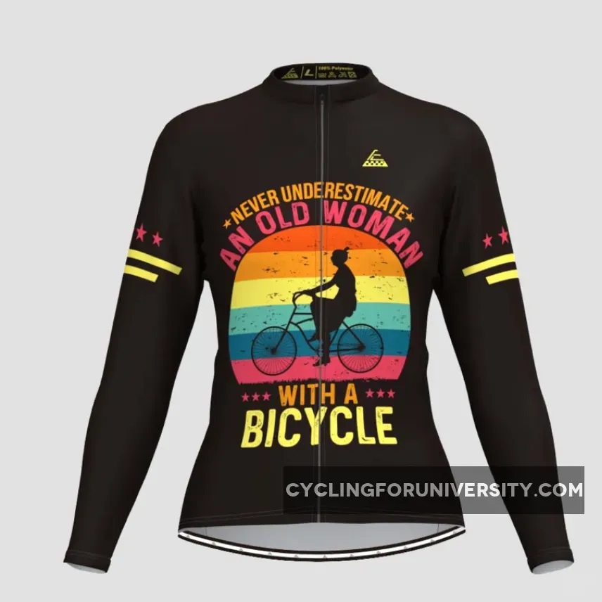 Women's Old Woman Long Sleeve Cycling Jersey V1 Restock