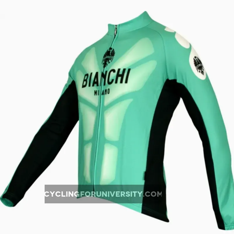 Bianchi Milano Winter Fleece long sleeves jersey MALTA celeste