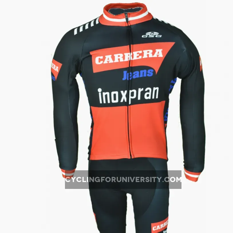Carrera Retro Inoxpran Black Long Sleeve Jersey, CAR20L2