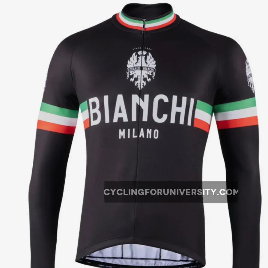 Bianchi Milano Storia Black Long Sleeve Jersey,