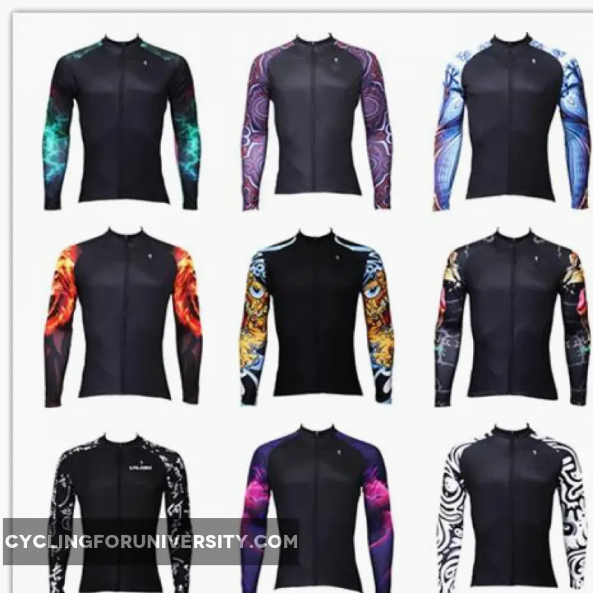 【Graphic Arm Shirt】 ILPALADINO Cool-arm Men's Cycling Black Long-sleeve Jerseys Spring Autumn Apparel Outdoor Sports Gear Leisure Biking Shirt With Several Individual Styles