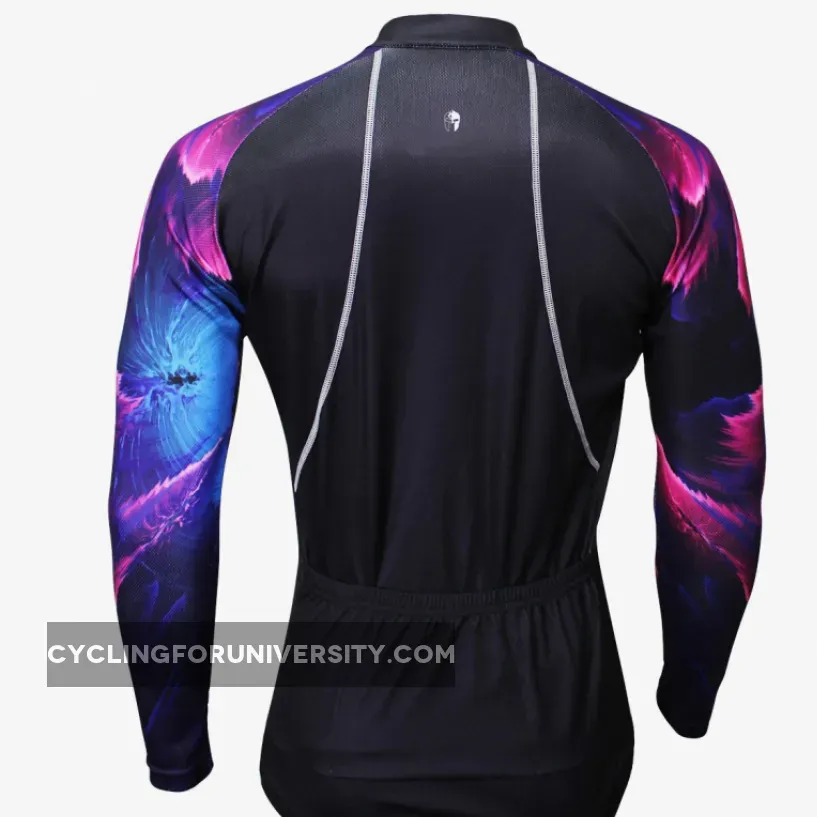 【Graphic Arm Shirt】 ILPALADINO Cool-arm Men's Cycling Black Long-sleeve Jerseys Spring Autumn Apparel Outdoor Sports Gear Leisure Biking Shirt With Several Individual Styles