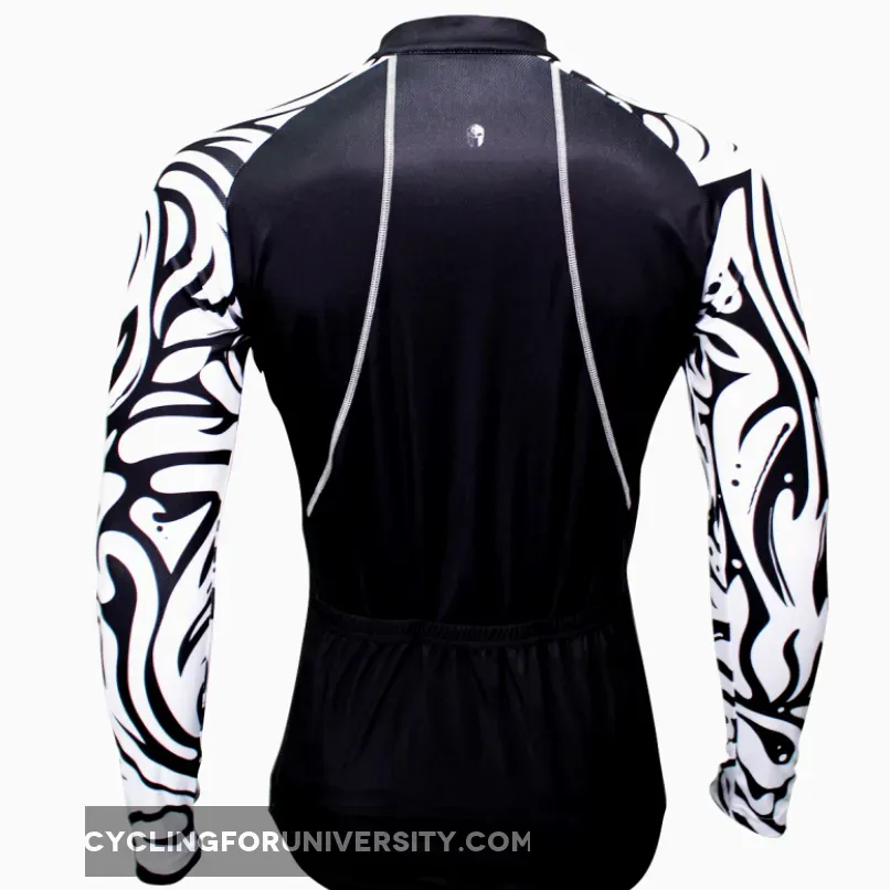 【Graphic Arm Shirt】 ILPALADINO Cool-arm Men's Cycling Black Long-sleeve Jerseys Spring Autumn Apparel Outdoor Sports Gear Leisure Biking Shirt With Several Individual Styles