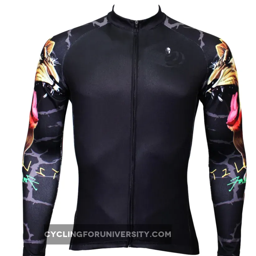 【Graphic Arm Shirt】 ILPALADINO Cool-arm Men's Cycling Black Long-sleeve Jerseys Spring Autumn Apparel Outdoor Sports Gear Leisure Biking Shirt With Several Individual Styles