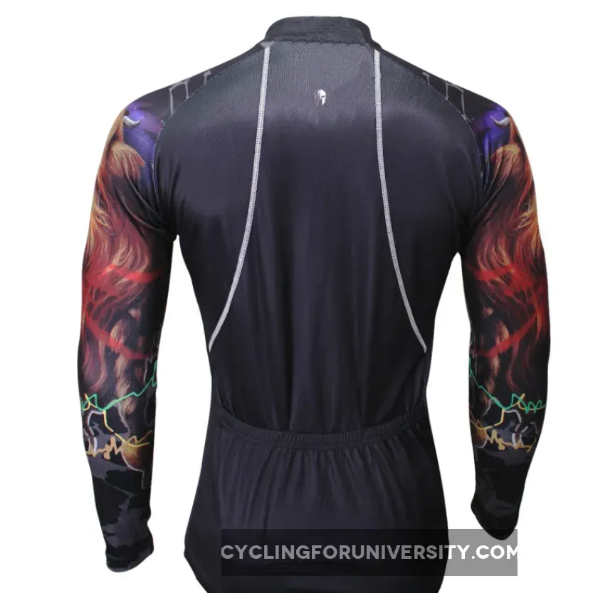 【Graphic Arm Shirt】 ILPALADINO Cool-arm Men's Cycling Black Long-sleeve Jerseys Spring Autumn Apparel Outdoor Sports Gear Leisure Biking Shirt With Several Individual Styles