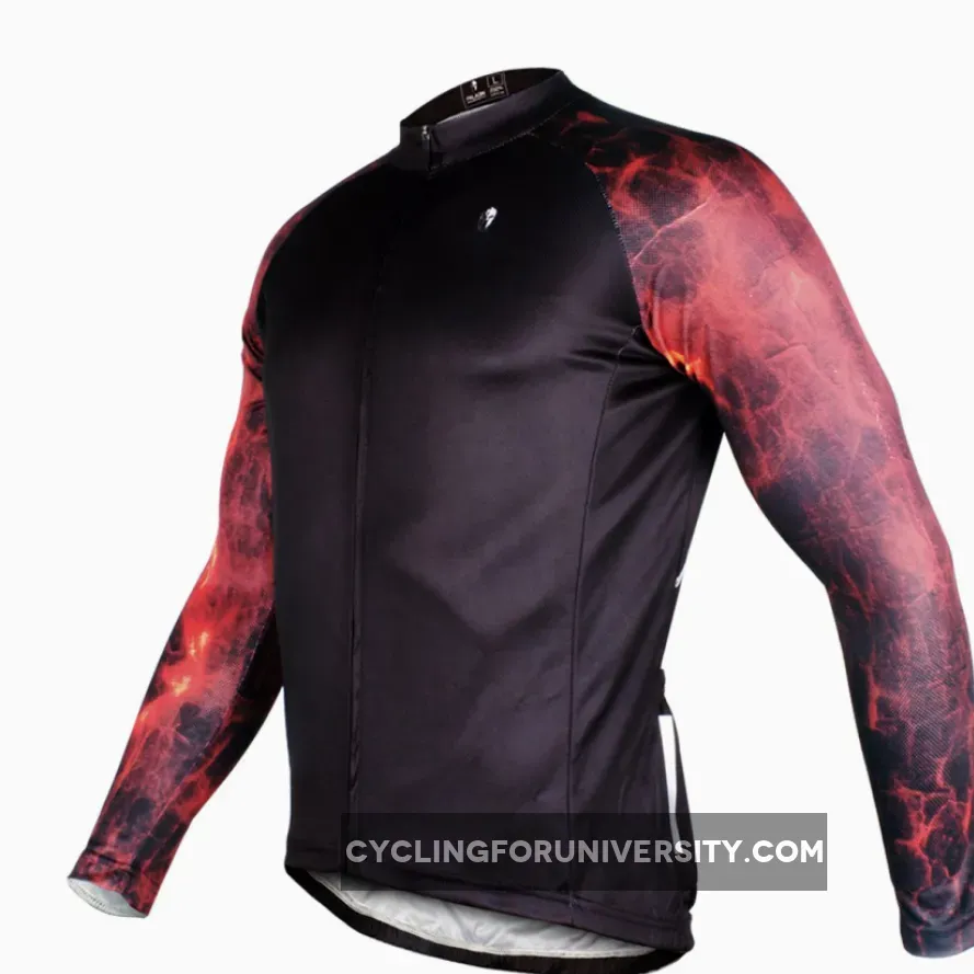 【Graphic Arm Shirt】 ILPALADINO Cool-arm Men's Cycling Black Long-sleeve Jerseys Spring Autumn Apparel Outdoor Sports Gear Leisure Biking Shirt With Several Individual Styles