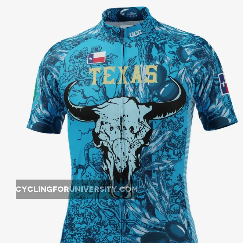 Men's Texas Longhorn Short Sleeve Cycling Jersey #Longhorn Jersey