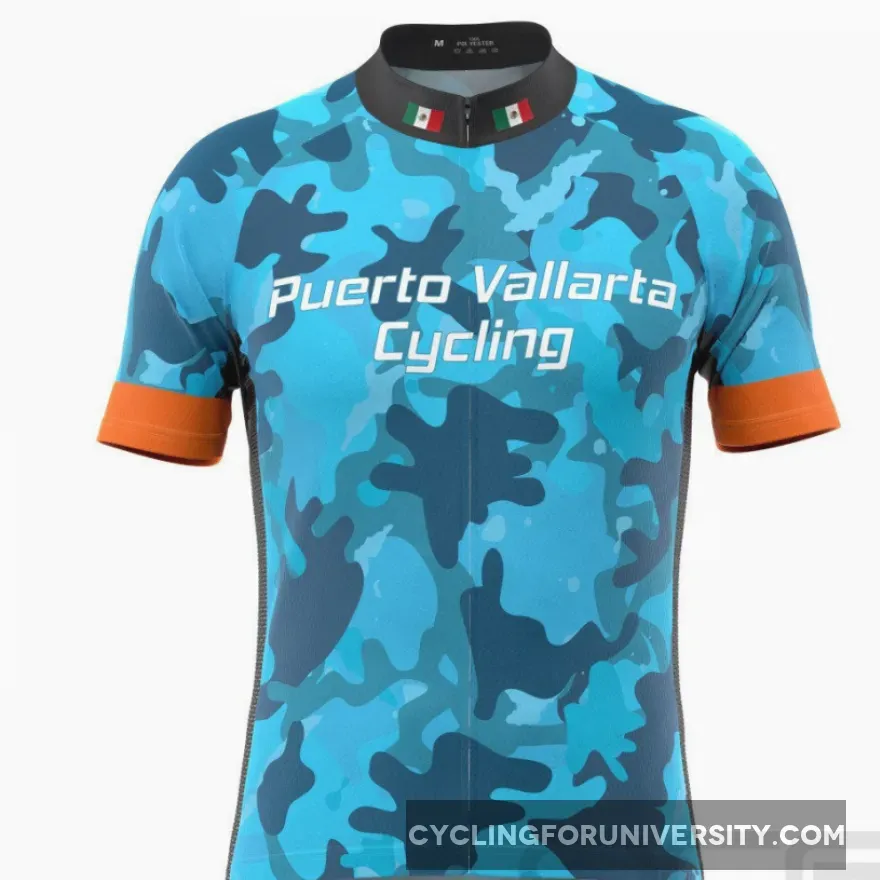 Men's Puerto Vallarta Camo Short Sleeve Cycling Jersey