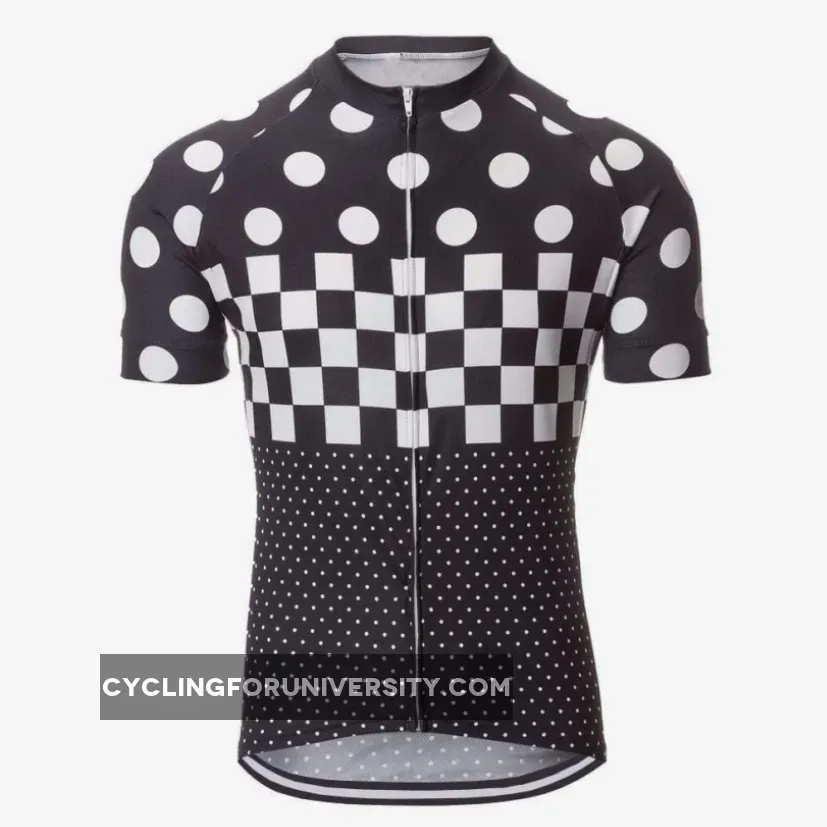 Polka Dot Checkered Flag Cycling Jersey To Buy