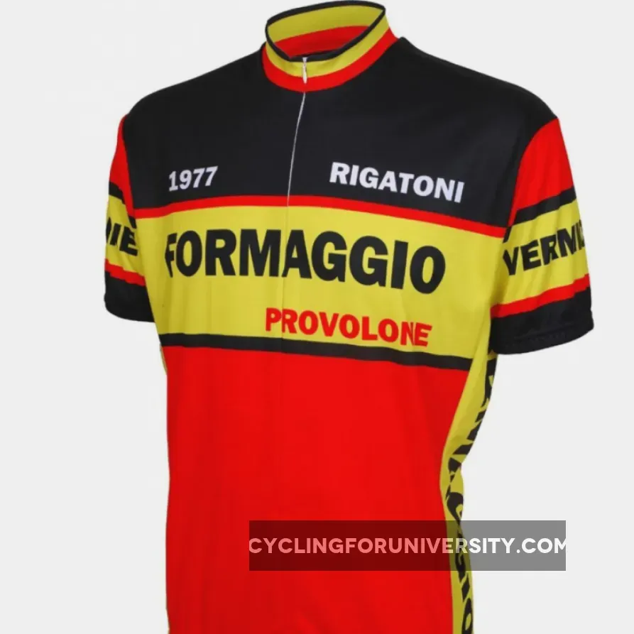 Formaggio 1977 Retro Short sleeve 19" zip men's cycling jersey